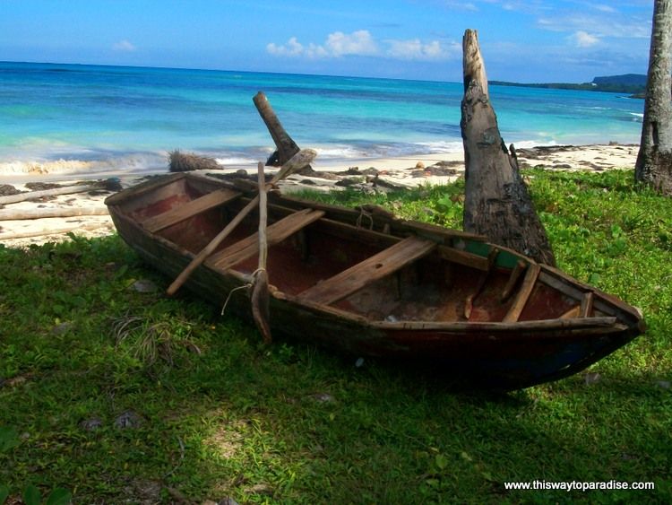 A boat on the beach in the Dominican Republic