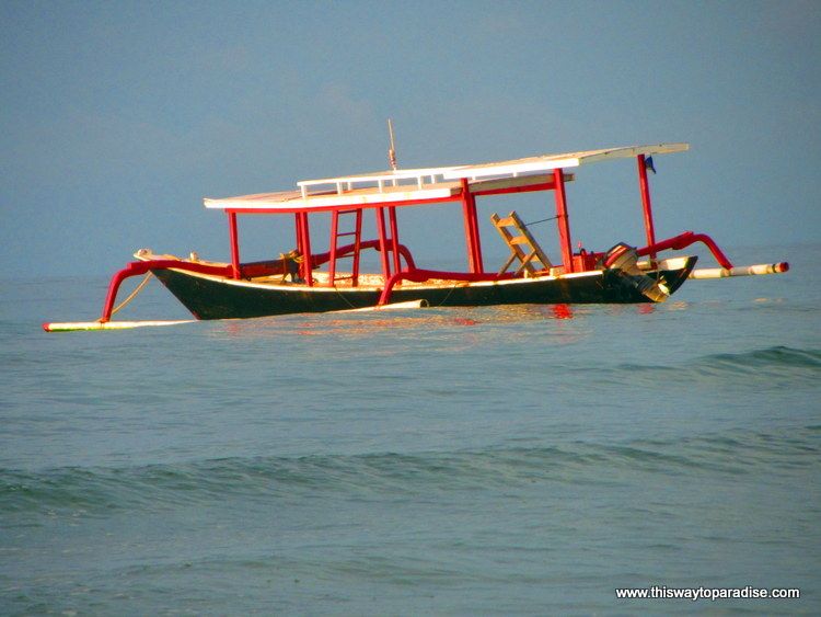 Boat on Gili Trawanagan