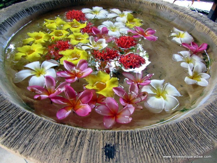 Bowl of flowers in Bali