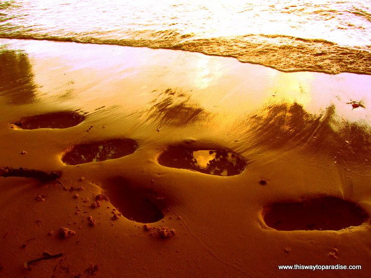 Footprints in the sand Raja Ampat