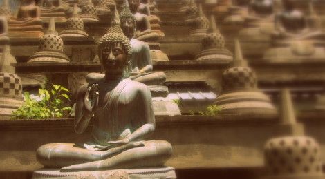 Buddha temple in Colombo, Sri Lanka